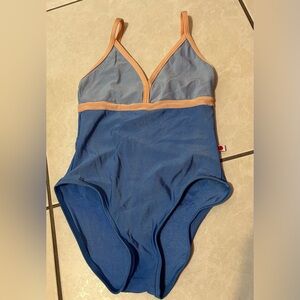 YUMIKO LEOTARD- ORANGE AND BLUE - previously worn great condition
